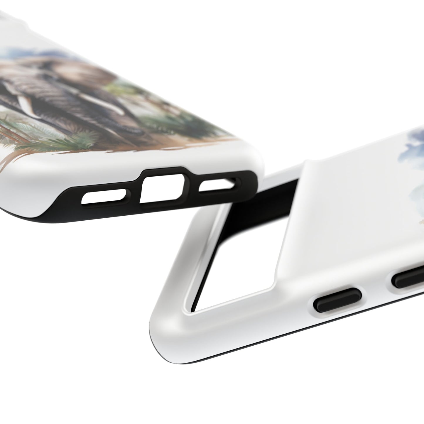 Majestic Watercolor Elephant Mobile Cover – Artistic Wildlife Design
