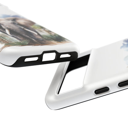 Majestic Watercolor Elephant Mobile Cover – Artistic Wildlife Design