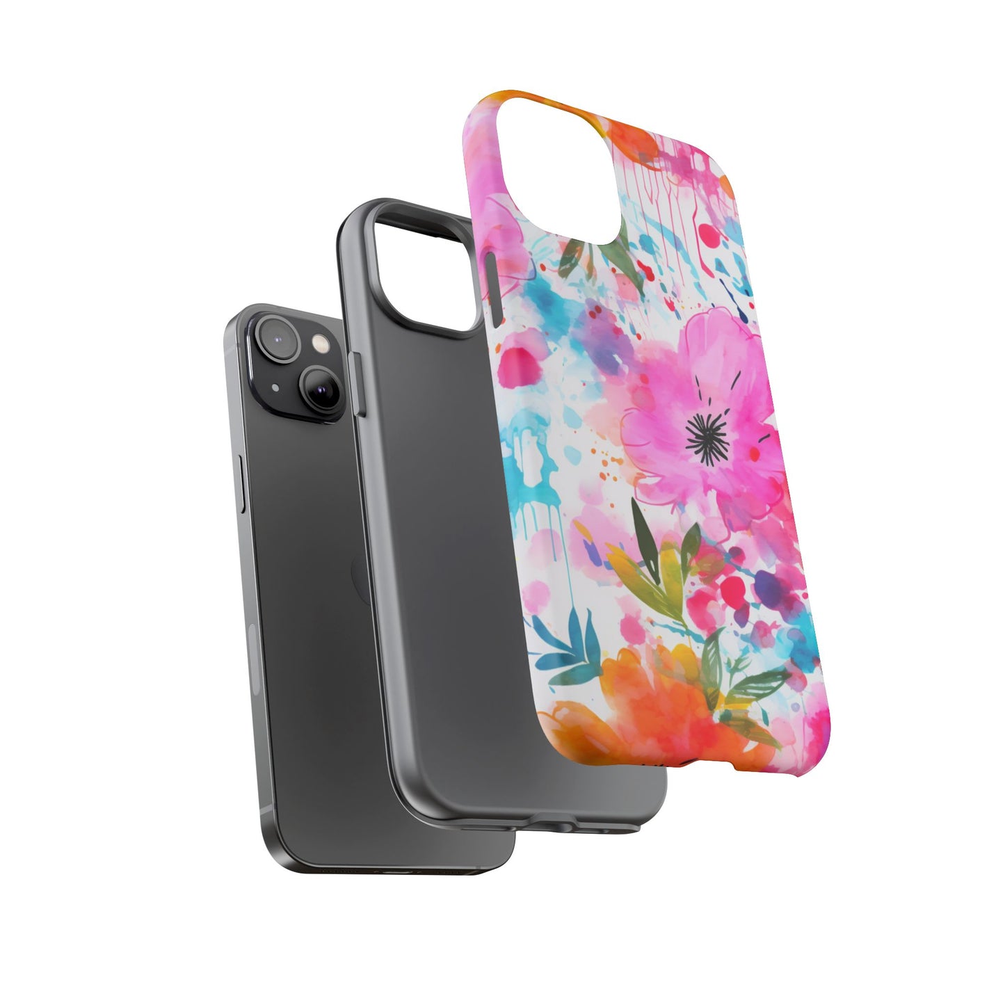 Vibrant Watercolor Floral Phone Case – Artistic & Colorful Design