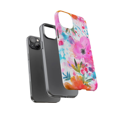 Vibrant Watercolor Floral Phone Case – Artistic & Colorful Design