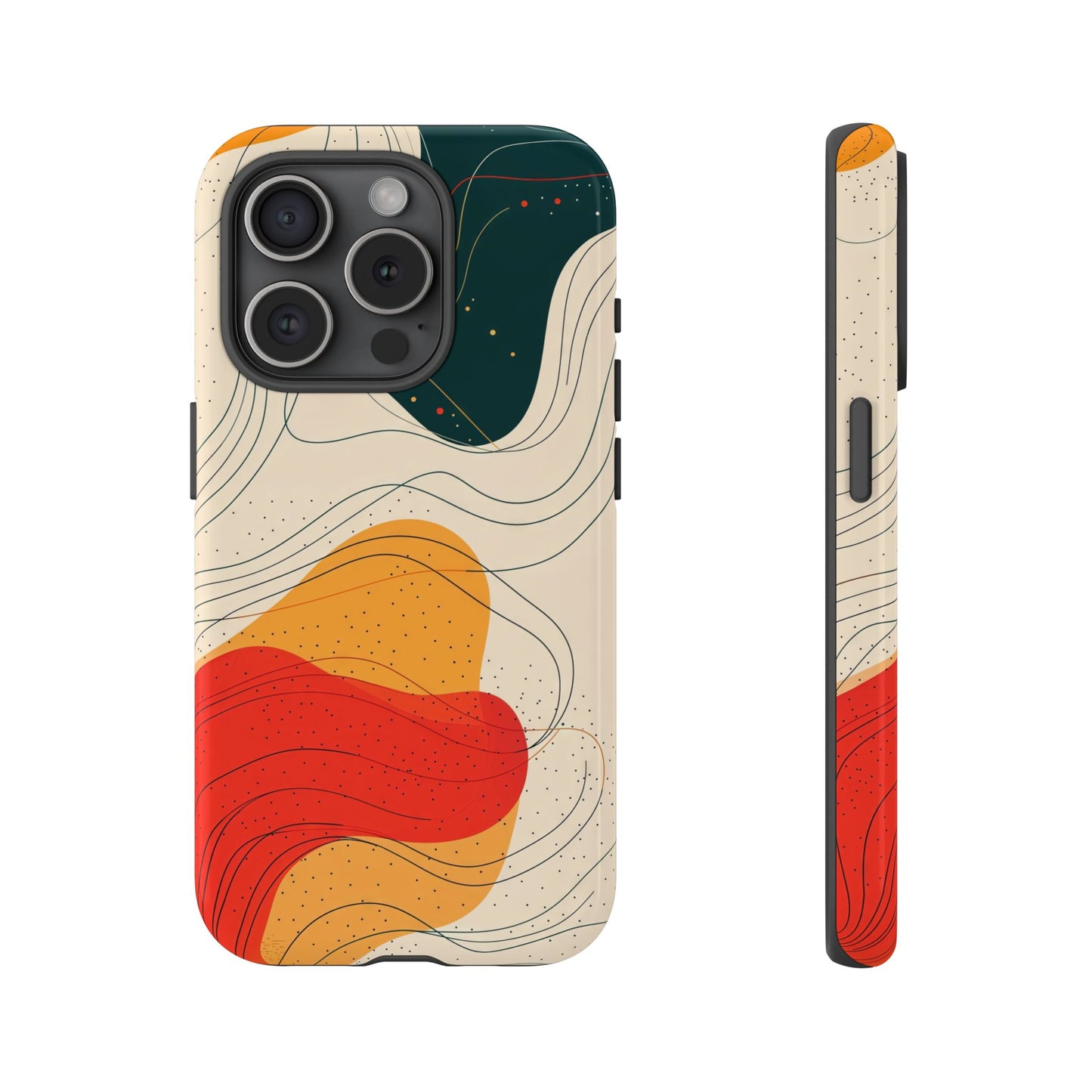 Wavy Vibes Abstract Phone Case – Bold Retro Design for iPhone, Samsung & Pixel