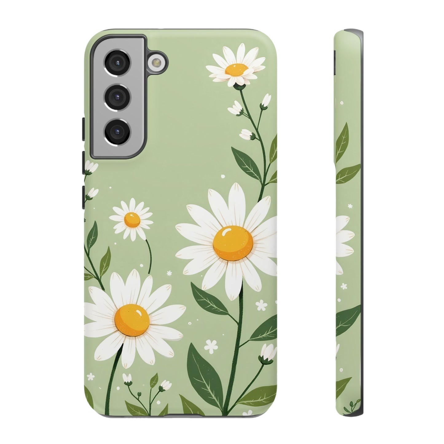 Green Floral Case, Daisy Pattern Design, Iphone Case Design, Perfect Gift For Her