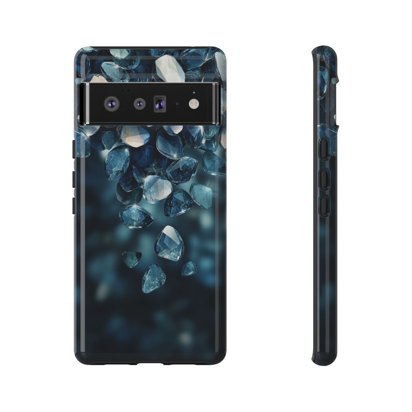 Blue Crystal Aesthetic Phone Case for iPhone, Google Pixel, Samsung