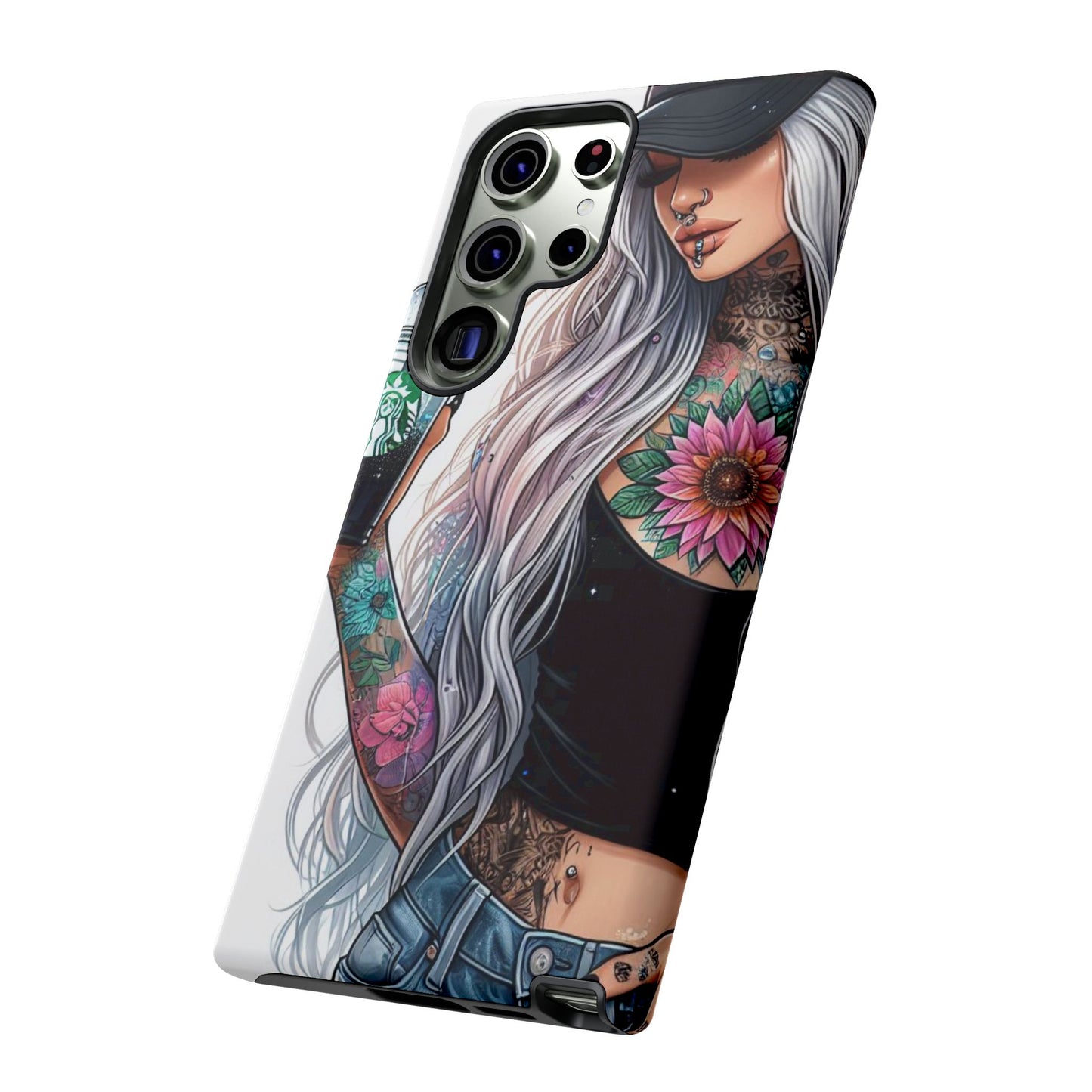 Tattooed Coffee Queen – Edgy Urban Aesthetic Mobile Cover