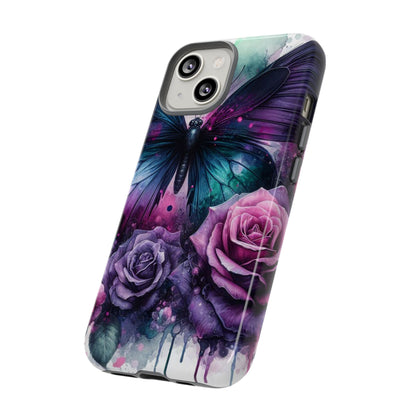 Mystic Bloom – Vibrant Butterfly & Rose Art Mobile Cover
