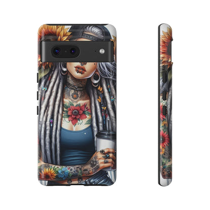 Sunflower Queen – Boho Rebel Tattoo Mobile Cover