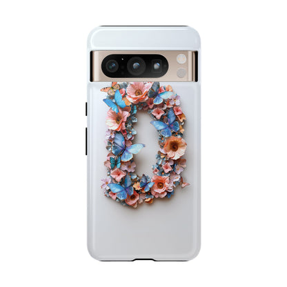 Floral Letter D Phone Case – Personalized Aesthetic Cover for iPhone, Samsung & Google Pixel
