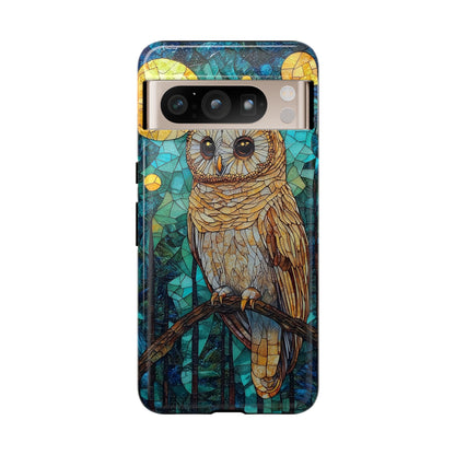 Nocturnal Wisdom – Stained Glass Owl Phone Case for iPhone, Samsung & Pixel
