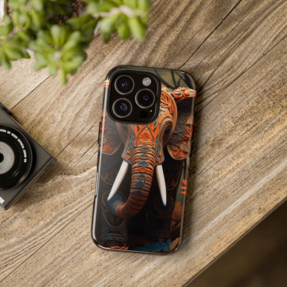 Elegant Artistic Elephant Mobile Cover – Intricate Paper-Cut Design