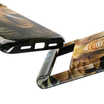 Golden Jungle Elephant Mobile Cover – Intricate Paper Art Design