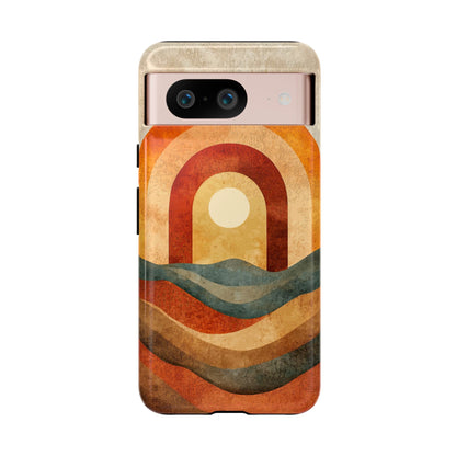Vintage Sunset Boho Rainbow Phone Case for iPhone, Pixel & Samsung