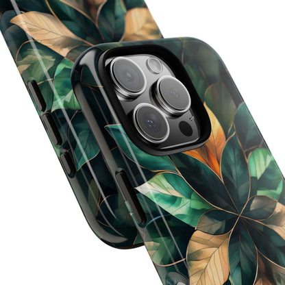 Golden Harmony Leaf Phone Case for iPhone, Samsung & Google Pixel
