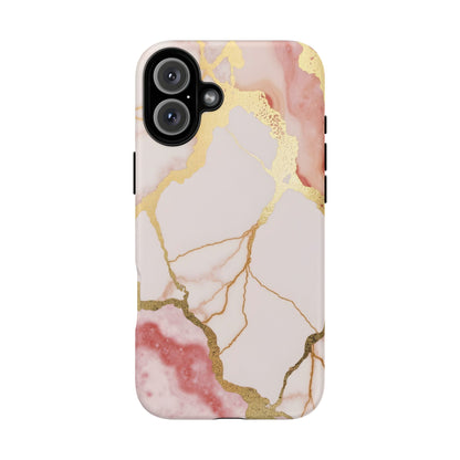 Beautiful Pink Minimal Marble Case Design