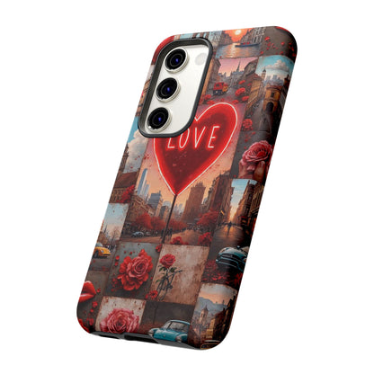 Neon Love Heart & Rose Phone Case
