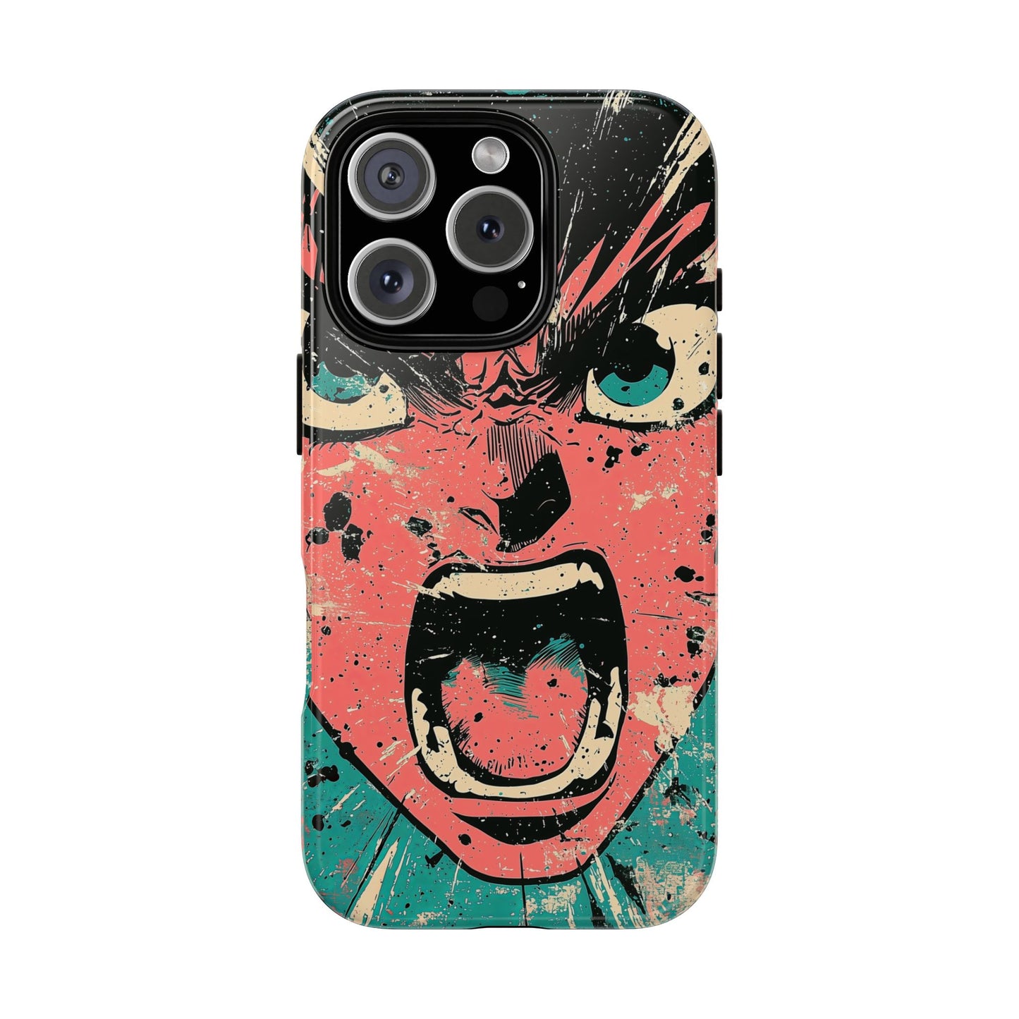 Rage Unleashed | Retro Scream Manga Phone Case for iPhone, Samsung & Pixel