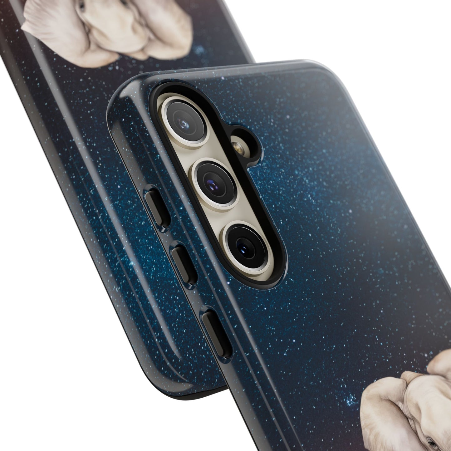 Starry Safari Elephant Family Mobile Cover – Cosmic Wildlife Aesthetic