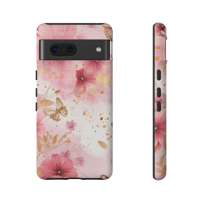 Blush Elegance Floral Mobile Case