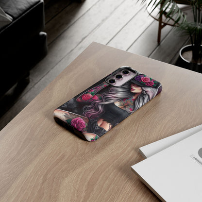 Ink & Roses – Edgy Floral Rebel Mobile Cover