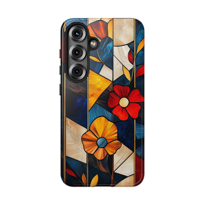 Bloomlines – Geometric Floral Stained Glass Phone Case for iPhone, Samsung & Pixel