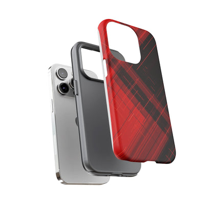 Abstract Red and Black Geometric Pattern