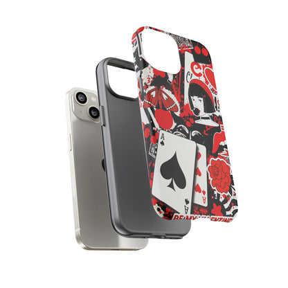 Bold Red & Black Ace Card Phone Case
