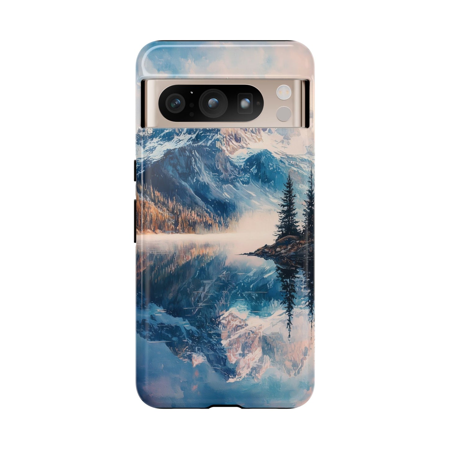 Mountain Lake Reflection Phone Case – Tranquil Nature Vibes for iPhone, Pixel & Samsung