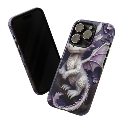 Charming Young Dragon on a Branch Phone Case Design