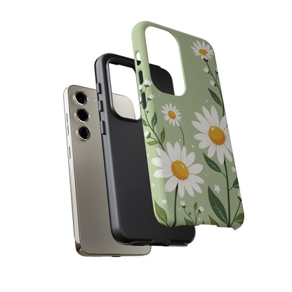 Green Floral Case, Daisy Pattern Design, Iphone Case Design, Perfect Gift For Her