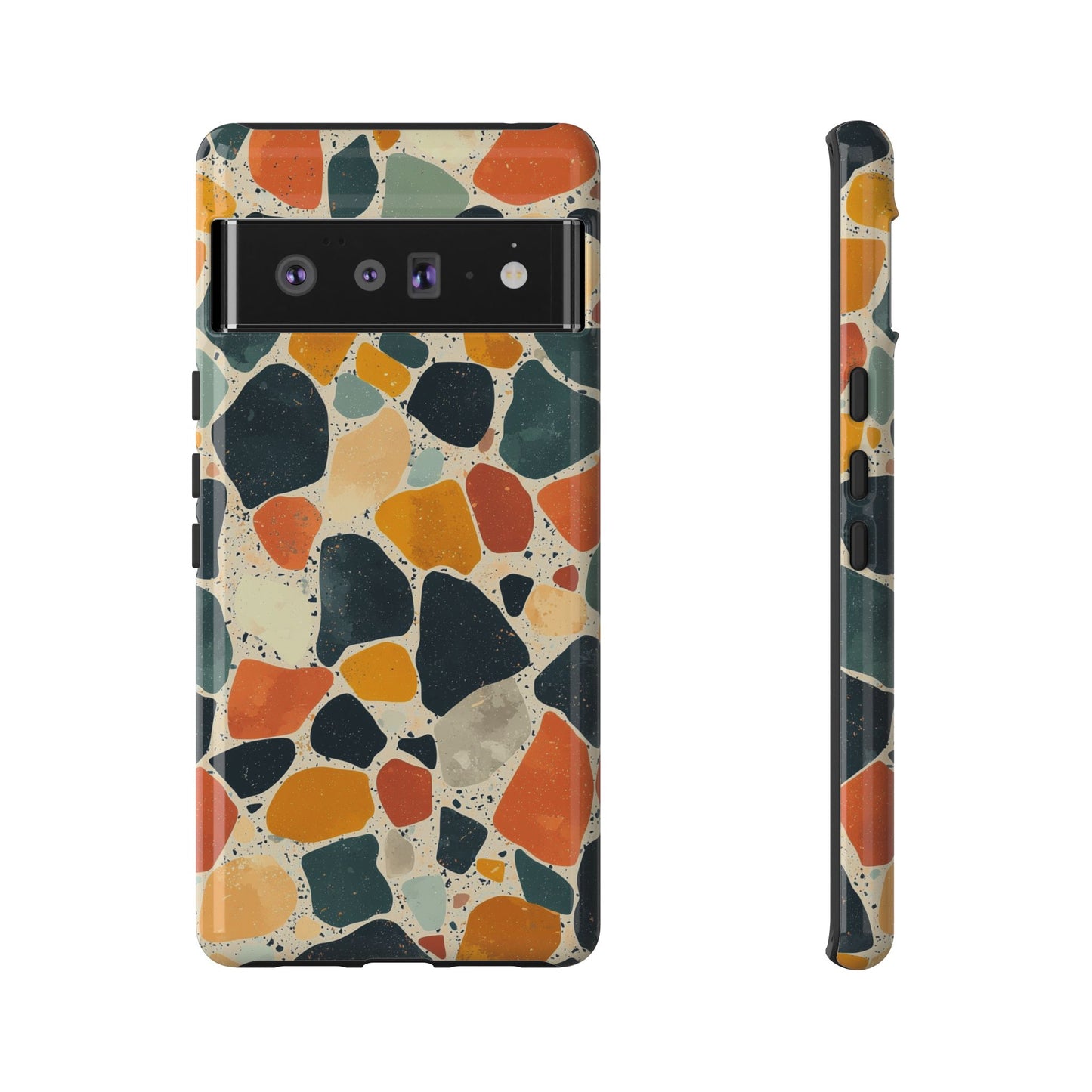 Terracotta & Teal Terrazzo Phone Case for iPhone, google Pixel & Samsung