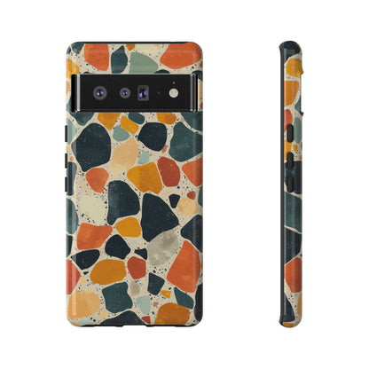 Terracotta & Teal Terrazzo Phone Case for iPhone, google Pixel & Samsung