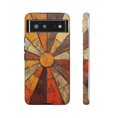 Terracotta Sunburst Boho Phone Case for iPhone, Pixel & Samsung