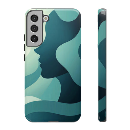 Whispers in Waves – Abstract Silhouette Phone Case for iPhone, Google Pixel, Samsung