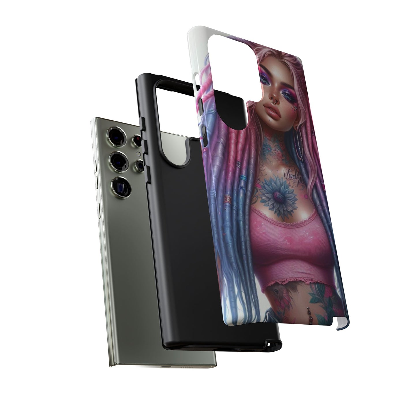 Boho Dream – Vibrant Dreadlocks & Floral Ink Mobile Cover