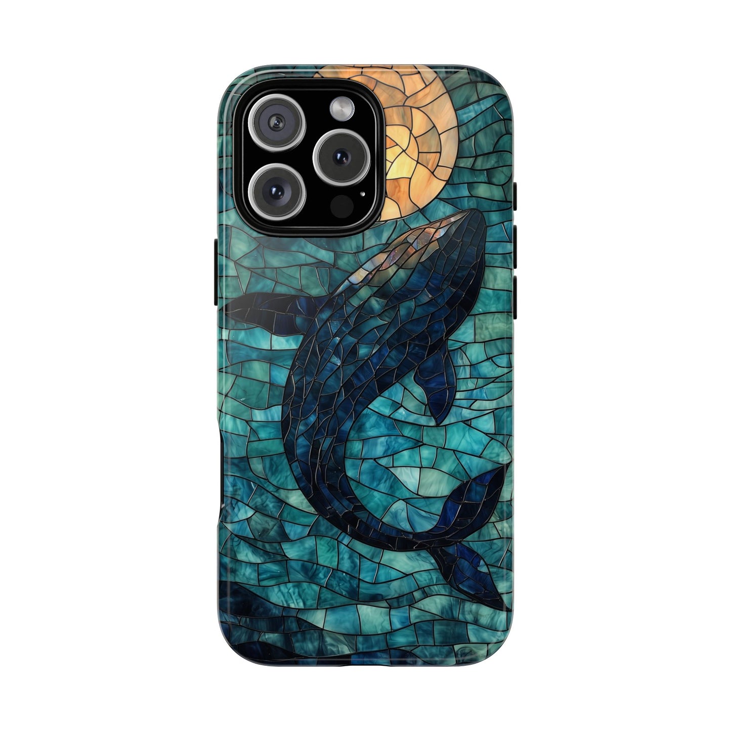 Ocean Dream – Mosaic Glass Whale Phone Case for iPhone, Samsung & Pixel