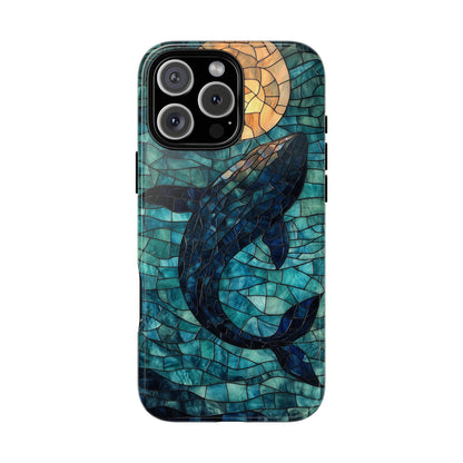 Ocean Dream – Mosaic Glass Whale Phone Case for iPhone, Samsung & Pixel