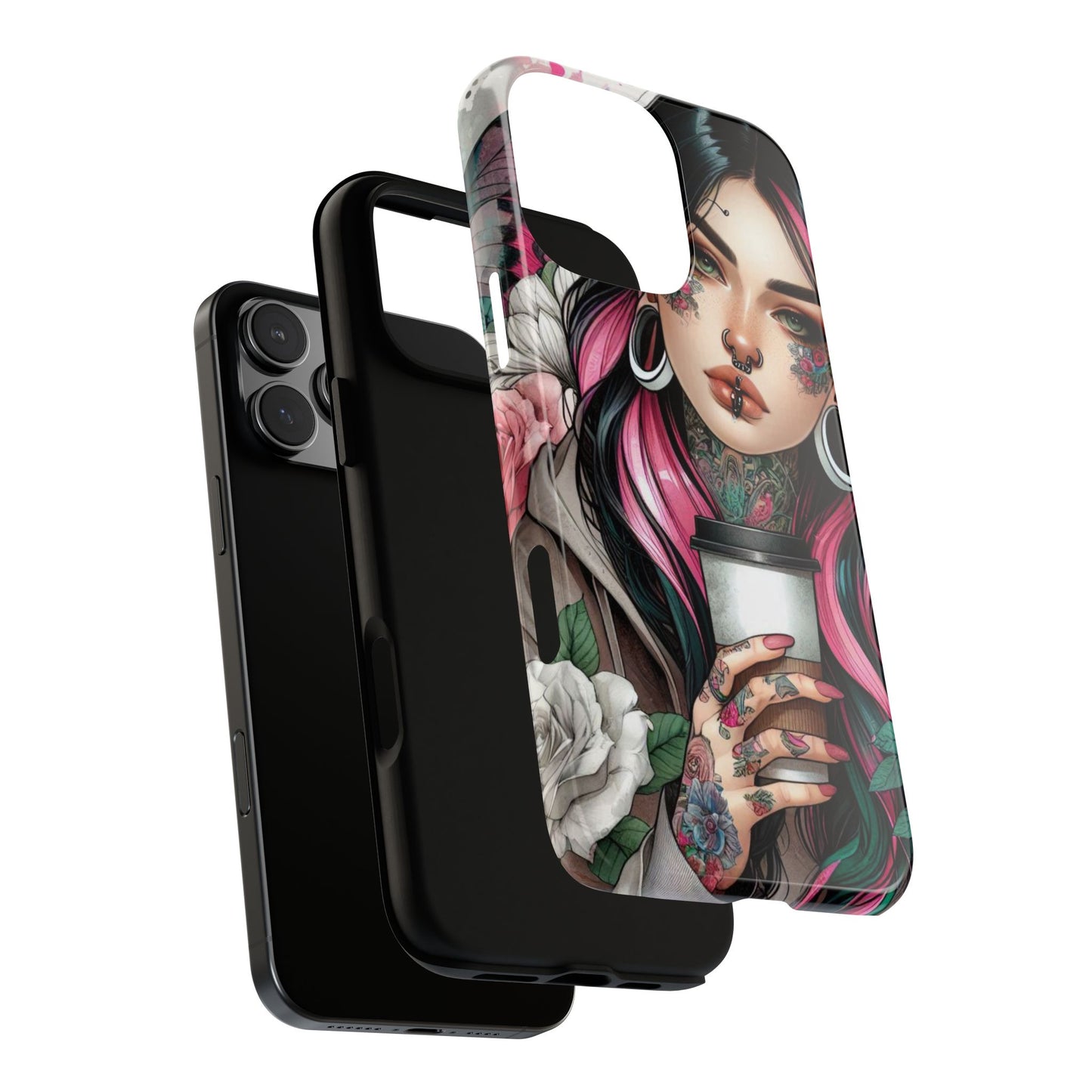 Tattooed Coffee Lover Art Mobile Case