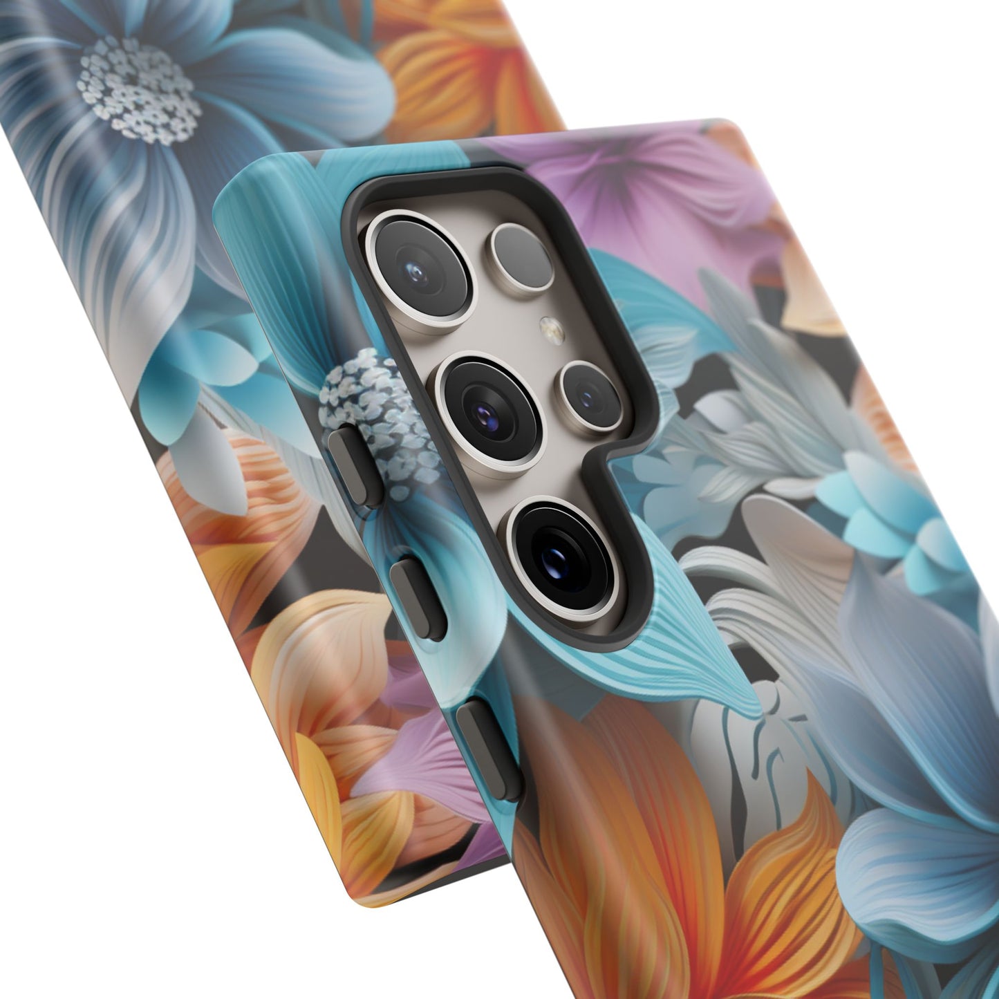 Elegant 3D Floral Bloom Mobile Case – Vivid & Artistic