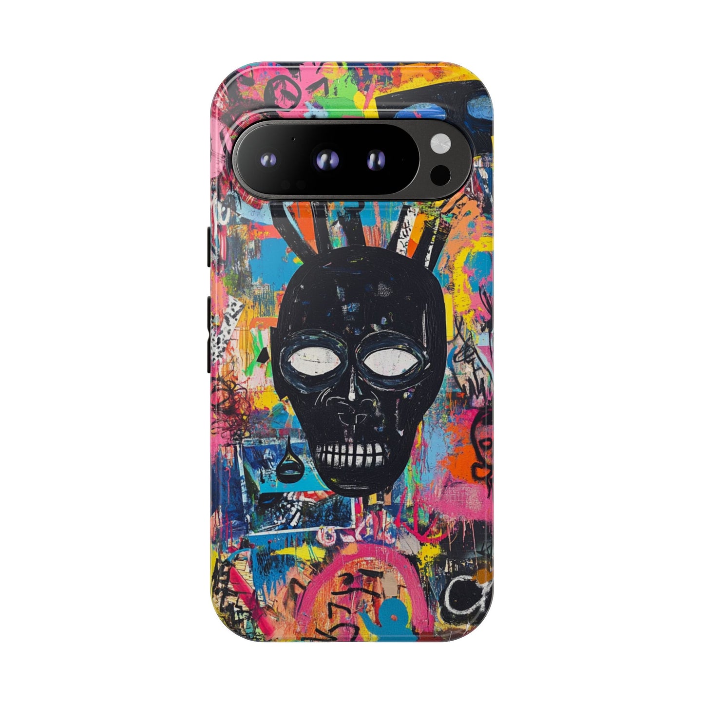 Street Art Phone Case – Basquiat-Inspired Phone Cover– Bold, Graffiti-Inspired Cover - iPhone, Samsung & Google Pixel Cover - Artistic Painting Case, Art Lover Gift