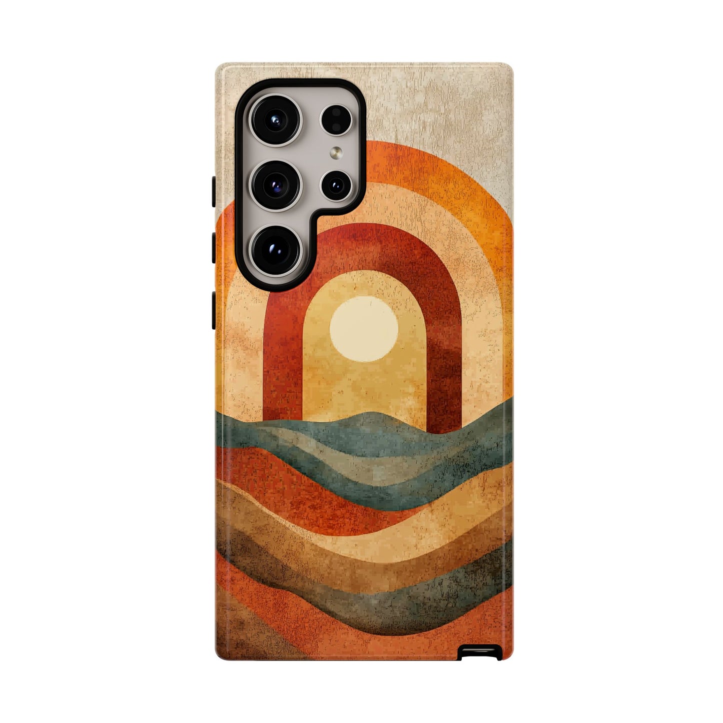 Vintage Sunset Boho Rainbow Phone Case for iPhone, Pixel & Samsung