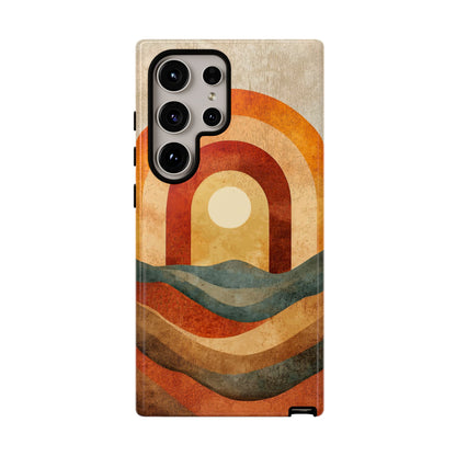 Vintage Sunset Boho Rainbow Phone Case for iPhone, Pixel & Samsung