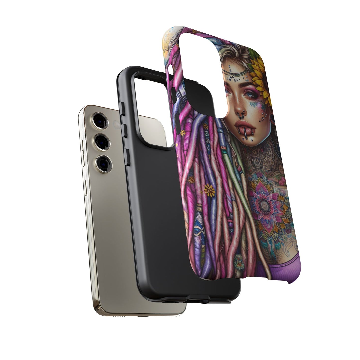 Boho Mandala Goddess – Ethereal Tattoo Art Mobile Cover