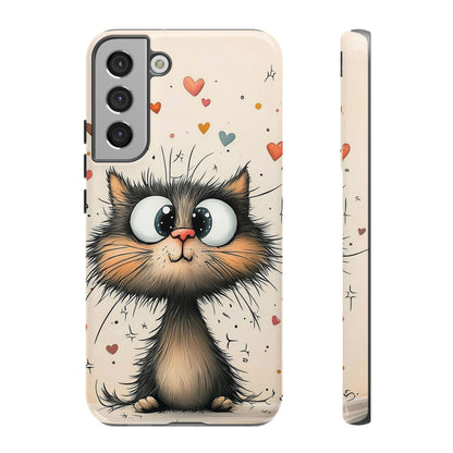 Whiskers & Hearts Phone Case – Cute Anime Cat Design for iPhone, Google Pixel & Samsung