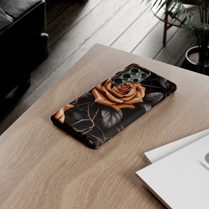 Midnight Gold Rose Mobile Case