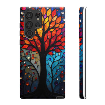 Stained Glass Tree: Vibrant Elegance for Your Case