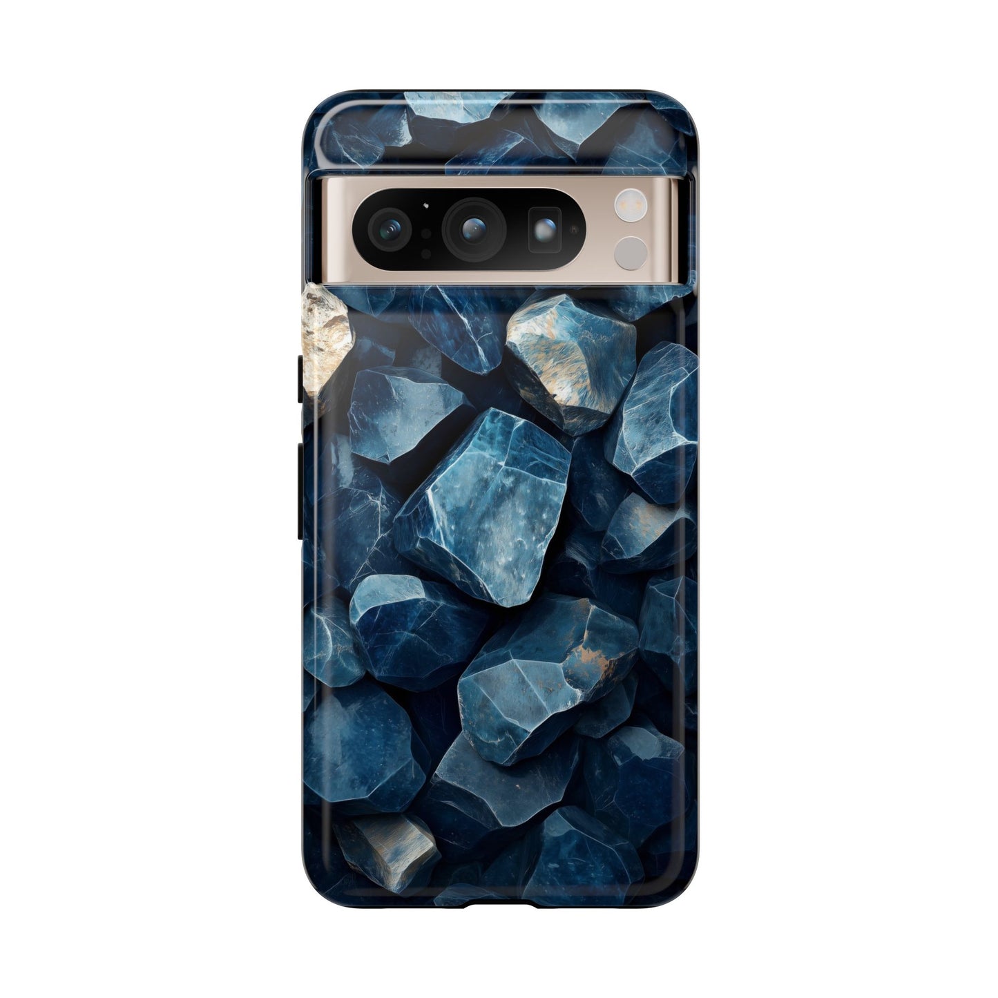 Mystic  Blue Crystals Print Phone Case for iPhone, Google Pixel, Samsung