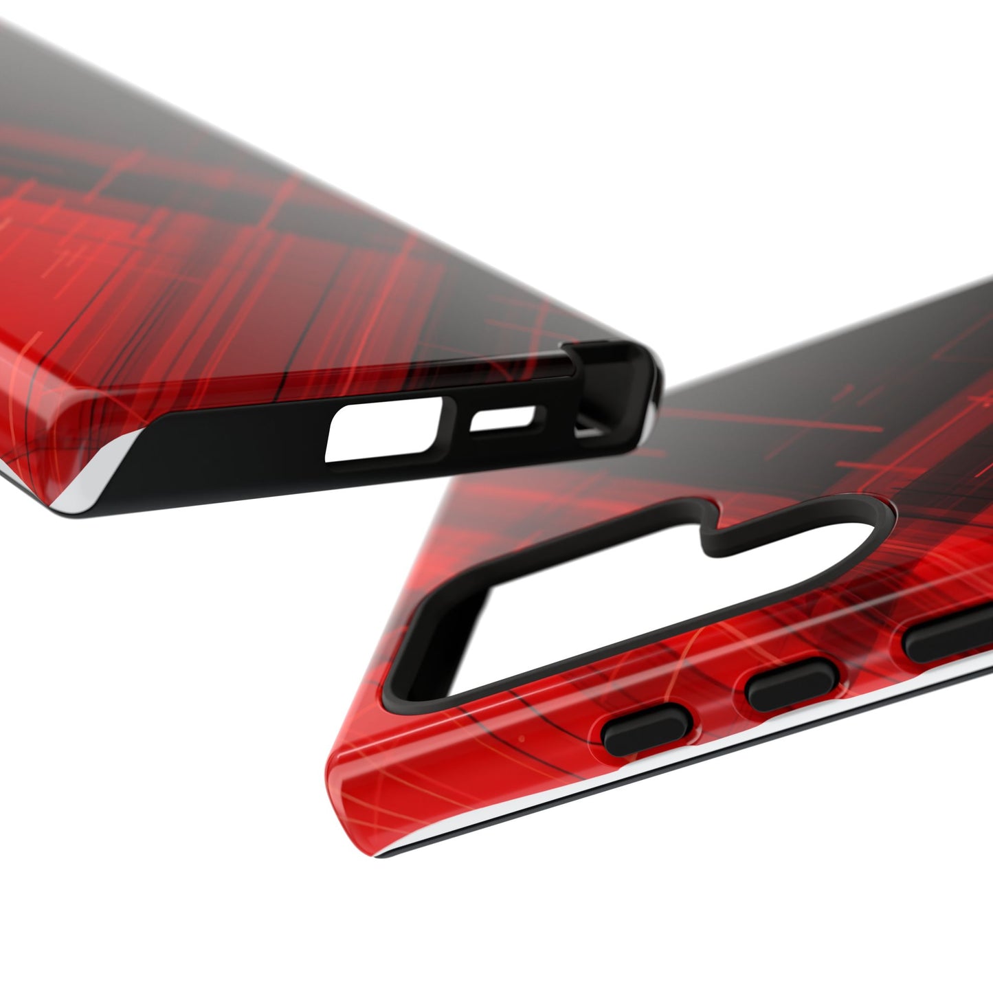 Abstract Red and Black Geometric Pattern