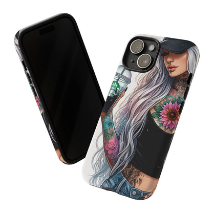 Tattooed Coffee Queen – Edgy Urban Aesthetic Mobile Cover