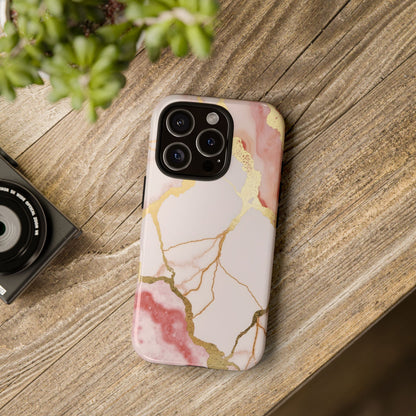 Beautiful Pink Minimal Marble Case Design