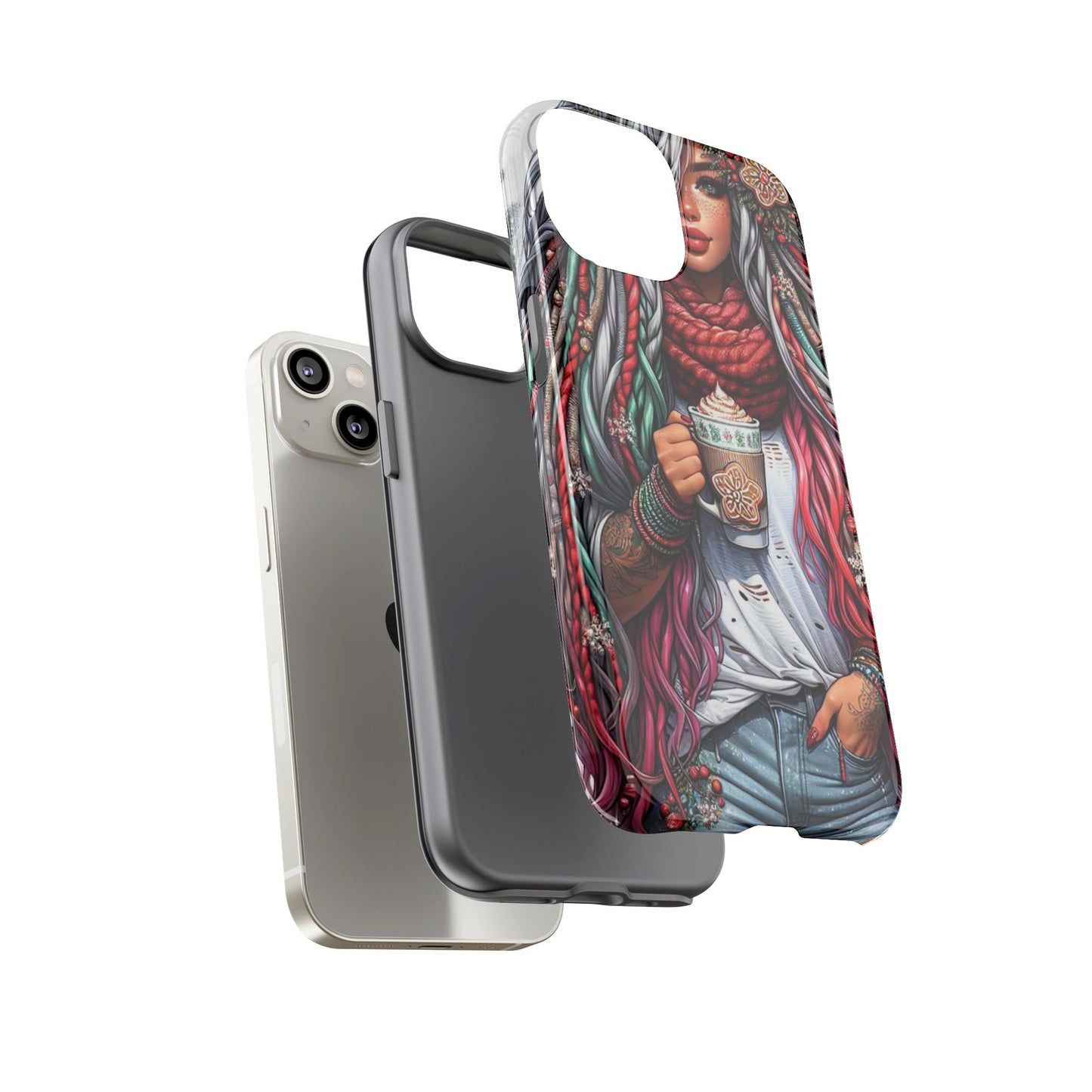 Boho Winter Queen – Cozy Dreads & Holiday Vibes Mobile Cover