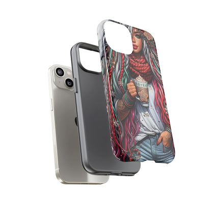 Boho Winter Queen – Cozy Dreads & Holiday Vibes Mobile Cover